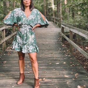 Cheeky Split Sleeve Mini Dress